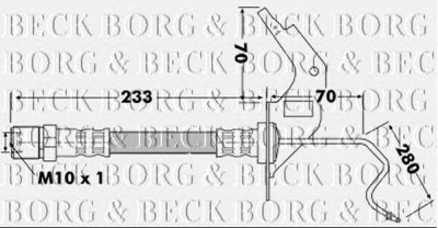 BORG & BECK bbh7120 -  Тормозной шланг
